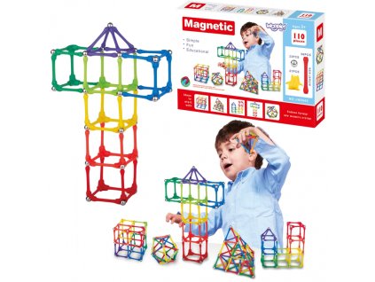WOOPIE Magnetické stavební kostky (110ks) 7