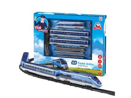 Vlak České dráhy se zvukem a světlem