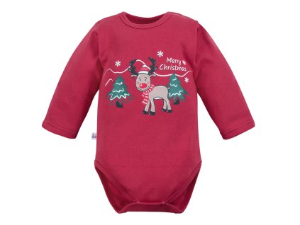 Body s dlouhým rukávem HI REINDEER bordó