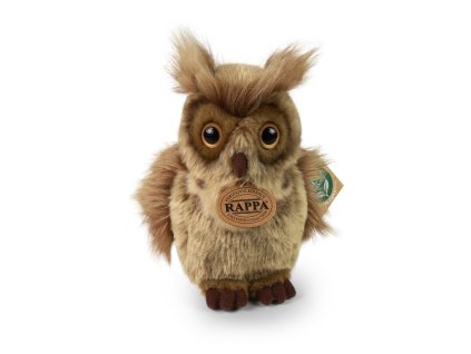 Plyšový pták sova/výr virginský 16 cm ECO-FRIENDLY