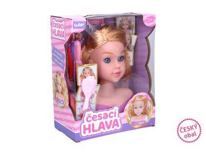 Česací hlava s příslušenstvím 22 cm - Český obal