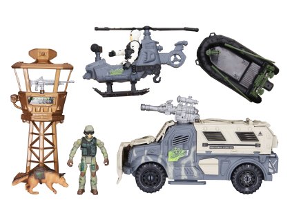 Vojenský set s figurkami a efekty 25 cm