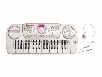 Klávesy s disco koulí a mikrofonem 50x21 cm