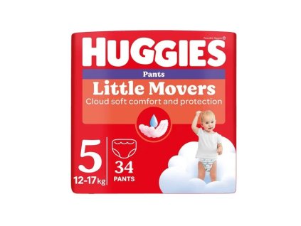 Huggies Little Movers Pants 5, 12 17 kg, 34 ks