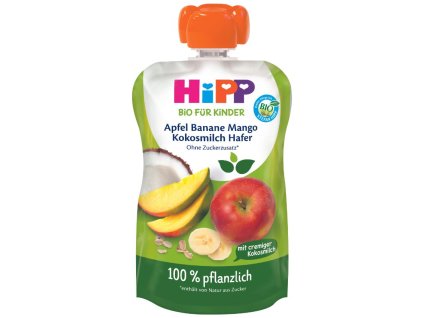 HiPP BIO 100% rostlinné Jablko Banán Mango Kokos Oves 100g