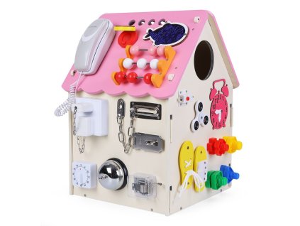 2Kids Toys Activity board Domeček růžový