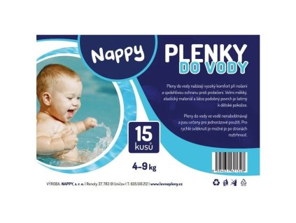 Nappy natahovací pleny do vody 4 9 kg, 15ks