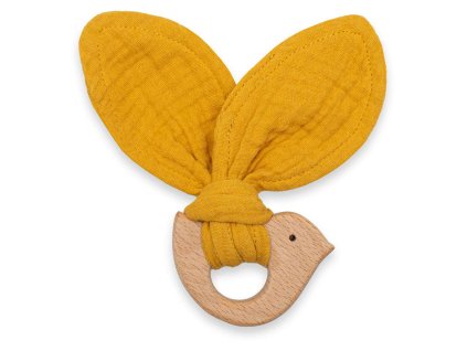 New Baby Dětské kousátko s ptáčkem Bird mustard