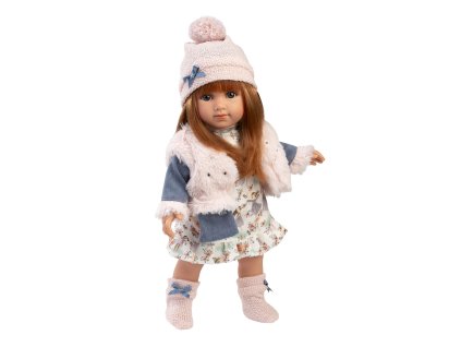 Llorens 53555 NICOLE - realistická panenka s měkkým látkovým tělem - 35 cm