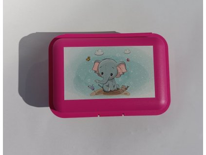 TVAR Dětský svačinový box Slůně růžový
