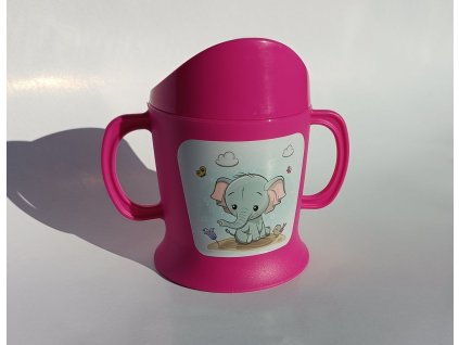 TVAR Kojenecký hrníček 150ml Slůně růžový