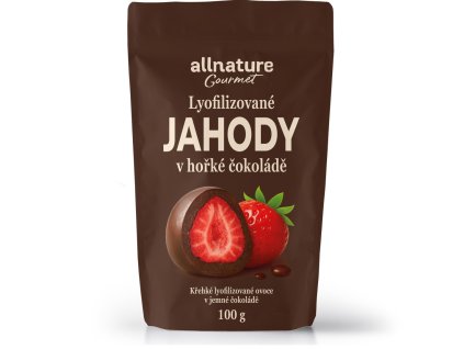 Allnature Mrazem sušené jahody v hořké čokoládě 100g