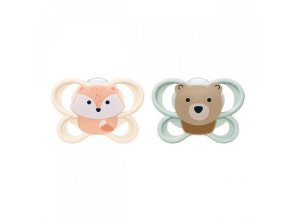 NUK Perfect Match Air Dudlík FOX BEAR 0 2m (2ks box)