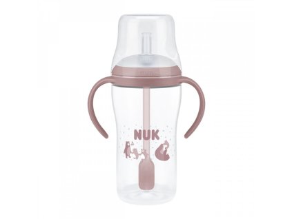 NUK Perfect Match lahvička na učení s brčkem BEAR 260ml