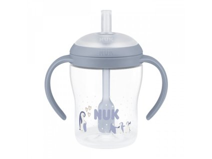 NUK Perfect Match lahvička na učení s brčkem PENGUIN 150ml