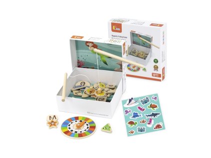 Viga Dřevěná magnetická hra Rybaření