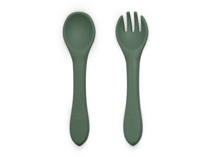 PETITE&MARS Silikonový příbor Take&Match Misty Green 1