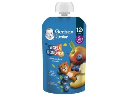 GERBER Junior kapsička Veselá borůvka 110g