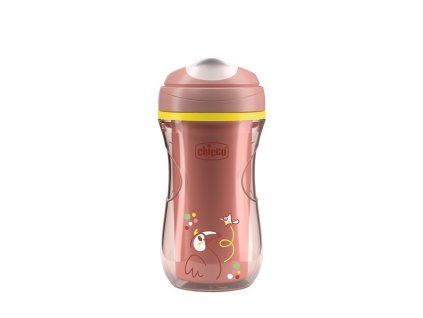 CHICCO Hrneček Active termo s tvrdým náustkem 266ml růžový