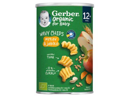 GERBER Wavy Chips Mrkev & Jablko 35 g