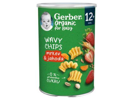 GERBER Wavy Chips Mrkev & Jahoda 35 g