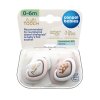 Canpol babies Set symetrických silikonových dudlíků Light touch 0 6m ROYAL BABY růžový 1