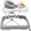 Baby Mix Dětské chodítko s volantem a silikonovými kolečky Tmavě šedé 4