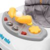 Baby Mix Dětské chodítko s volantem a silikonovými kolečky Tmavě šedé 5