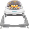 Baby Mix Dětské chodítko s volantem a silikonovými kolečky Tmavě šedé 3