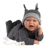 Llorens 74107 NEW BORN realistická panenka miminko se zvuky a měkkým látkovým tělem 42 cm