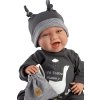Llorens 74107 NEW BORN realistická panenka miminko se zvuky a měkkým látkovým tělem 42 cm
