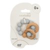 Baby Mix Dětské silikonové kousátko s kuličkami Šedé 1