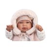 Llorens 84486 NEW BORN - realistická panenka miminko se zvuky a látkovým tělem - 44 cm