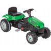 Dětský šlapací traktor s přívěsem zelený 7