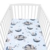 New Baby Bavlněné prostěradlo 120x60 Medvídek ve vesmíru