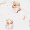 New Baby Bavlněné prostěradlo 120x60 Spící medvídek růžový 2