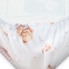New Baby Bavlněné prostěradlo 120x60 Spící medvídek růžový 1