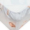 New Baby Bavlněné prostěradlo 120x60 Spící medvídek šedý 1