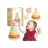 TOOKY TOY Dřevěná stohovací pyramida Medvídek
