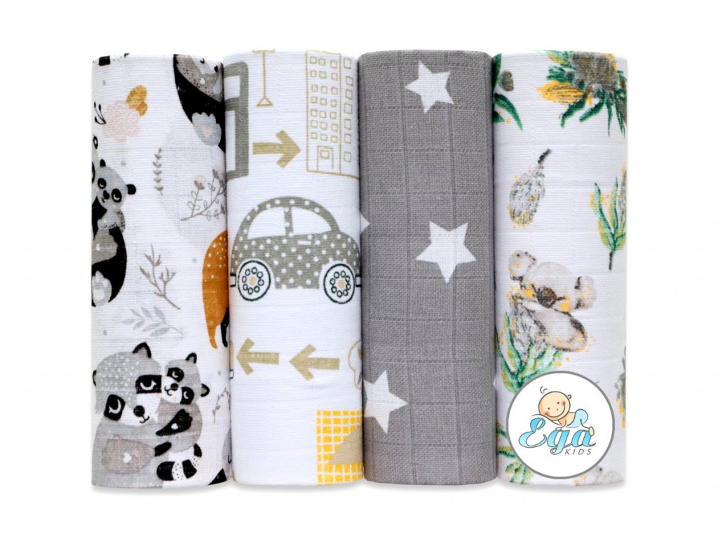 Ega Kids TETRA LUX pelenkák (4db) szürke