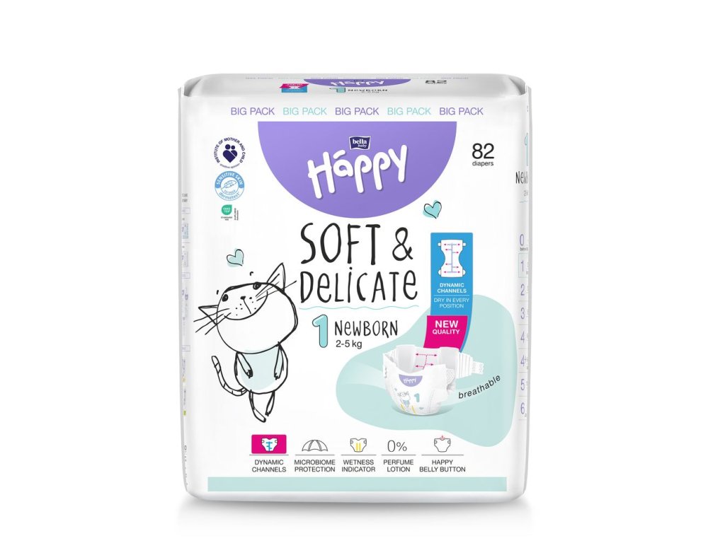 Bella Happy 1 NEWBORN Big Pack 2 5 kg, 82 db 3