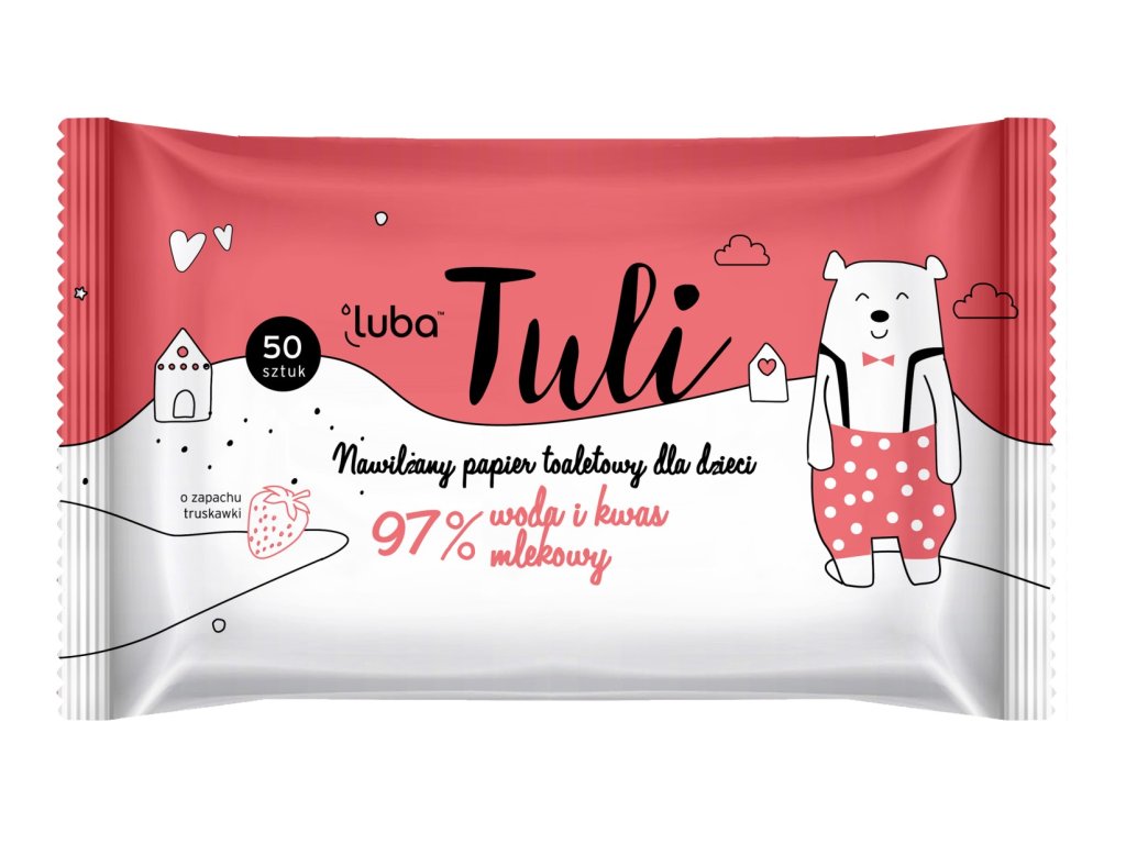 LUBA Tuli Gyermek nedvesített WC-papír 97 vízzel és tejsavval 50 db