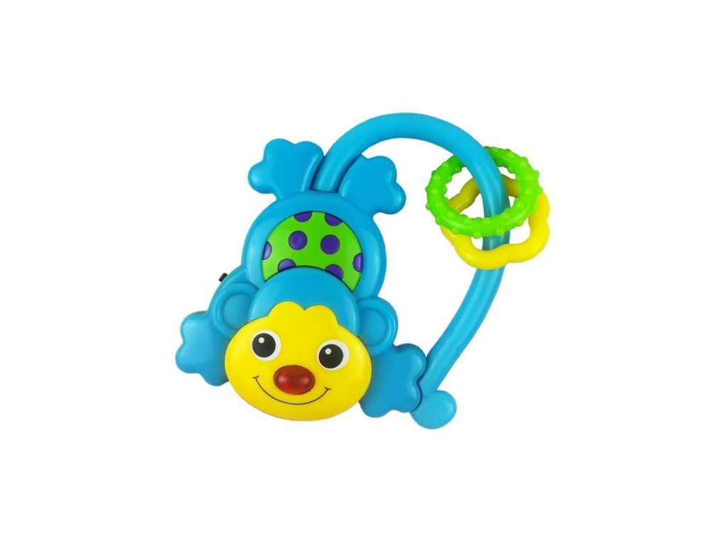 Baby Mix Baba csörgő hanggal Majom kék