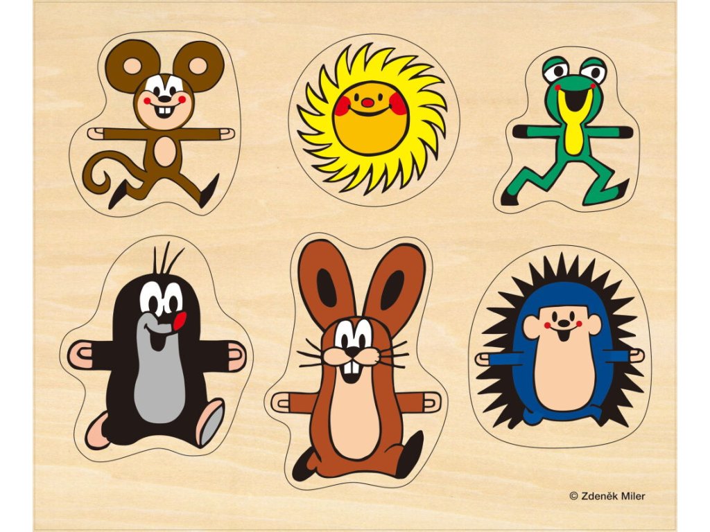 Vakond és barátai fa kirakós játék