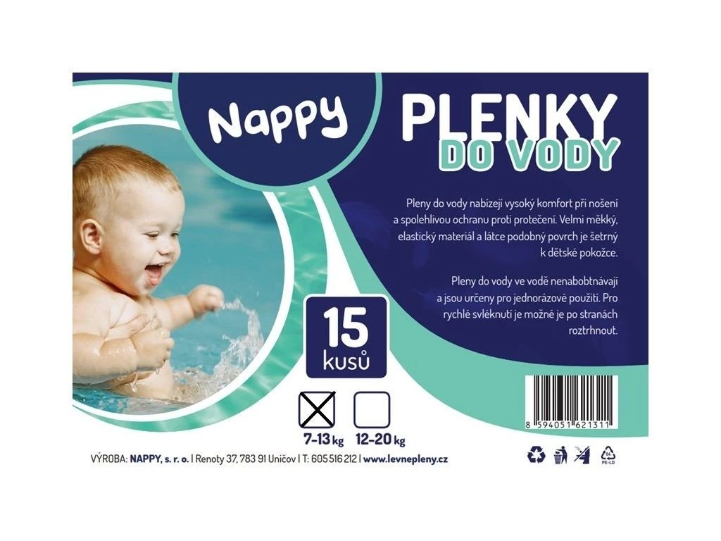 Nappy úszópelenka 7–13 kg, 15 db