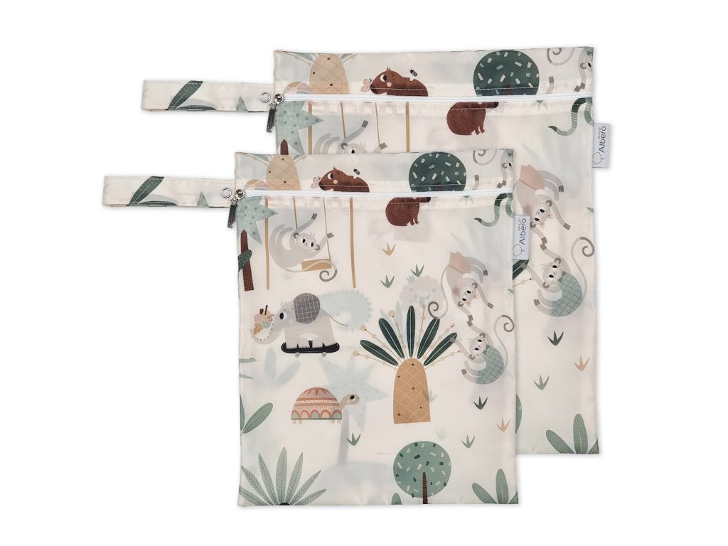 ALBERO MIO Vízálló táskák (2 db) Trópusi szórakozás