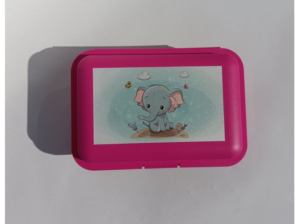 TVAR Gyermek uzsonnás doboz Elefánt rózsaszín