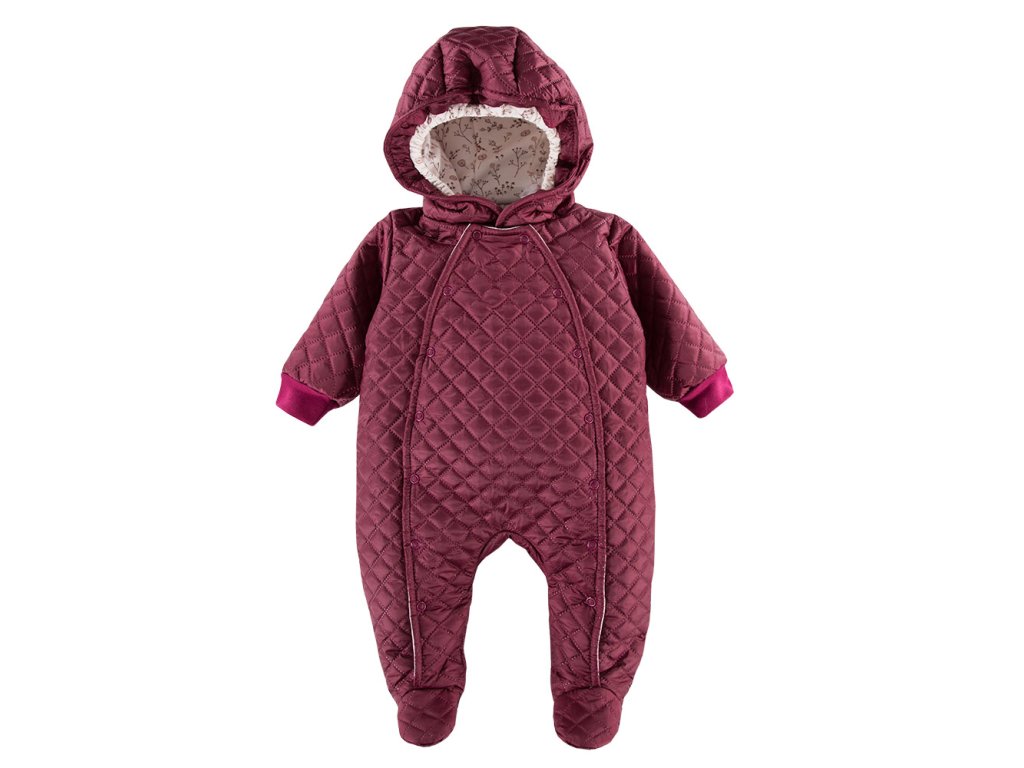 EEVI Bordó színű babakombiné lábfejjel
