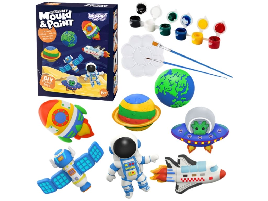 WOOPIE Kreatív szett Gipszfigurák festékekkel Űr