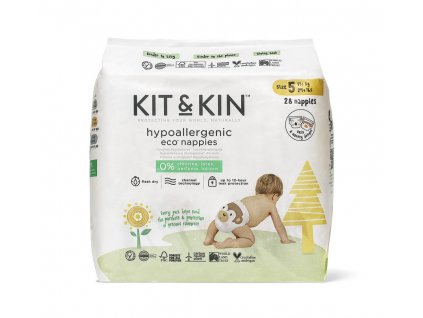 Kit & Kin Öko pelenkák 5, 11 kg+, 28 db